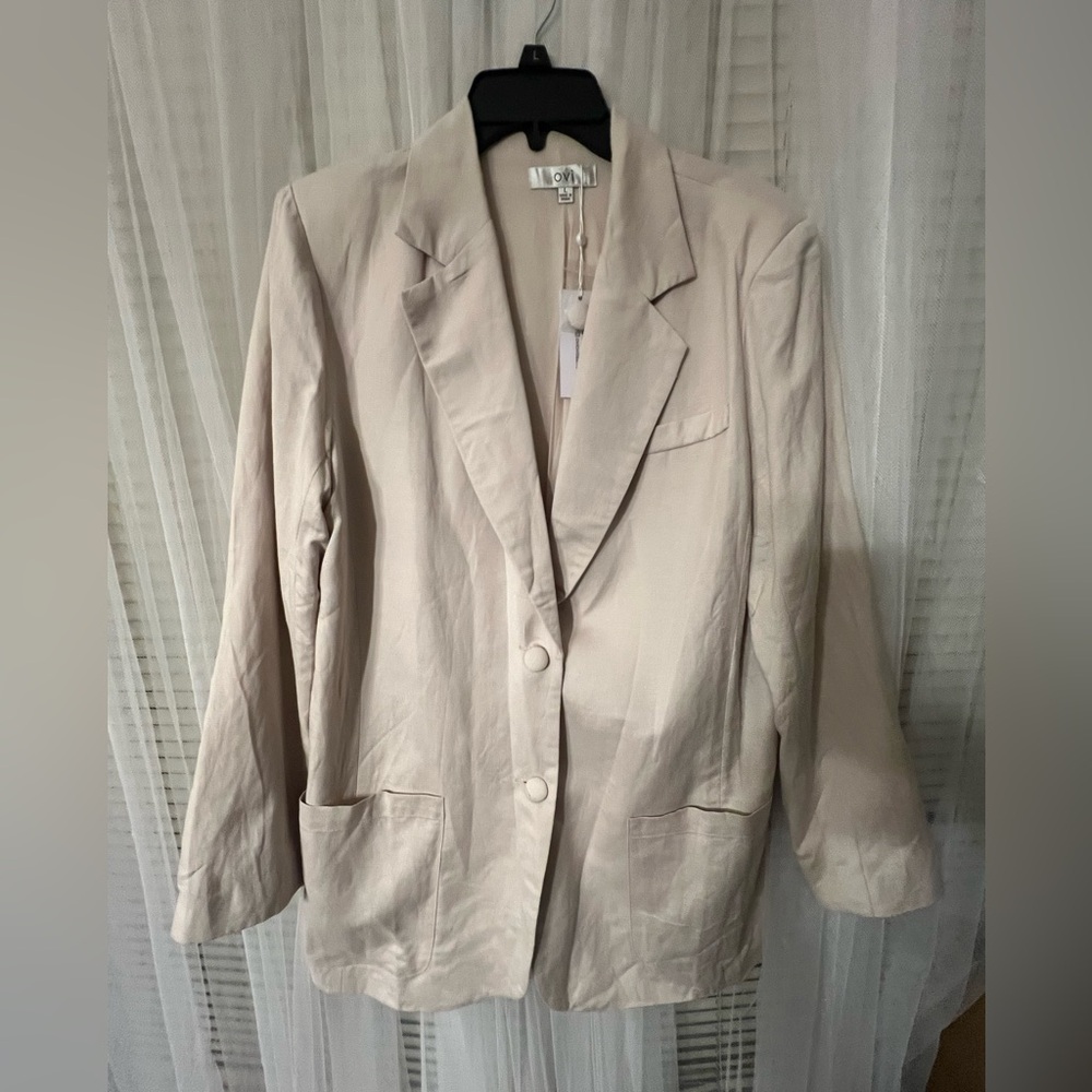 OVI women’s large blazer tan color E